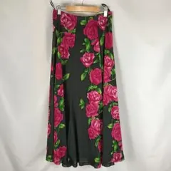 Prima boutique　社交ダンス　フレアスカート　黒　薔薇　B5603のサムネイル