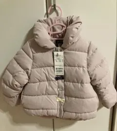 プティマイン　ピンク中綿リボンジャケット