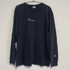 Champion チャンピオン 長袖カットソー ブラック L コットン100%