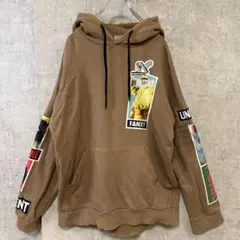 MAD2 MADMAD ビックシルエット パーカー 韓国 グラフィック ブラウン