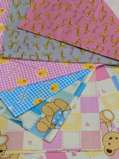 A522 アニマル柄 100cm×50cm　コットン100% 6枚組