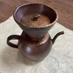 ⭐️茶道具 木製台付十能セット 大灰匙付 配送用自作段ボール箱