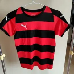 PUMA 半袖シャツ レッド ブラック 160cm