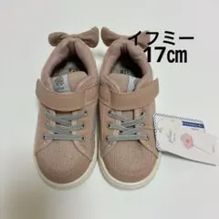 新品・17㎝・IFMEスニーカー　リボン　ピンク