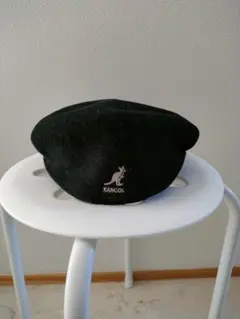 KANGOL 504 ウール ハンチングキャップ 黒 Mサイズ