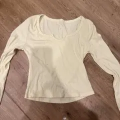 イエロー 長袖 カットソー