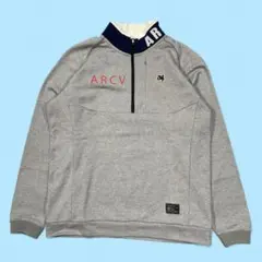 ARCHIVIO アルチビオ ハーフジップ スウェット トレーナー 50 グレー