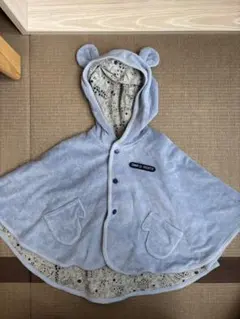 COMME CA FOSSETTE ベビーポンチョ ライトブルー