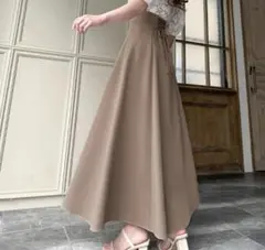 ハイウエストレースアップスカート フレアスカート