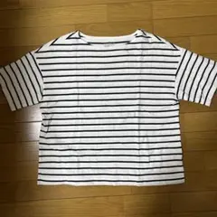 無印良品　ボートネックボーダーT Mサイズ