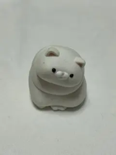 ぽちゃぽちゃおキャット様 白猫　フロッキーフィギュア