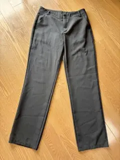 春夏 軽量 ブラック スラックス風パンツ 美シルエット カジュアル ビジネス