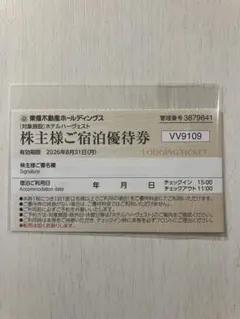 【2026.8.31まで】東急不動産ホールディングスの株主様ご宿泊優待券1枚