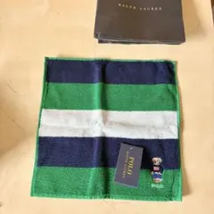 ラルフ ローレン ポロベア刺繍入りタオルハンカチ
