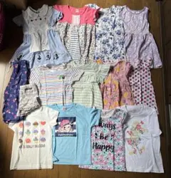美品&新品 110センチ まとめ売り Tシャツ　ワンピース　半ズボン　女の子