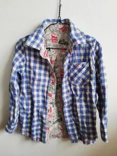 ジャンクストア　110 リバーシブル　チェック　シャツ
