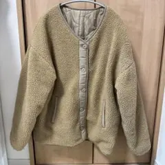 timely warning キルティングボアリバーシブルブルゾン