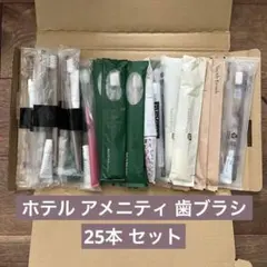 歯ブラシ ホテル アメニティ 使い捨て　ハブラシ 歯磨き粉 25本　セット