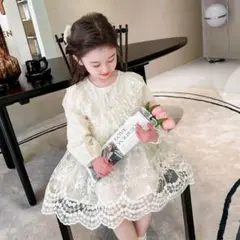 2026新作♡フリルレーススカート 120cm 韓国風 女の子 プリンセス 春服