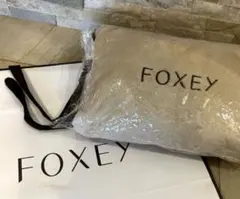 新品・未使用 FOXEY ブランケット ハーフケット キャメル レア