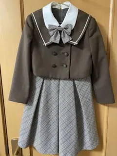 ワルツバイビームスデザイン ガールズ ボレロ＆ワンピース ブラウン 130cm