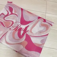 Rady メッシュポーチ ピンクマーブル