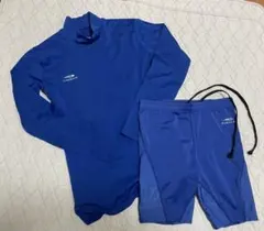 TIGORA 青インナー　長袖HEATシャツ　パンツ セット サイズ160