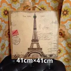 エッフェル塔　絵画　ハンドメイド　アンティーク　ビンテージ　レトロ