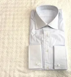 【新品未使用】鎌倉シャツ 長袖 M相当 フレンチカフス B品（手首汚れ）