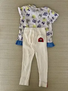 Petit Jam ネコプリントレギンスと長袖カットソー