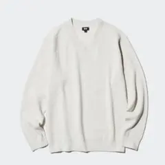 ユニクロ　ワッフルVネックセーター XS