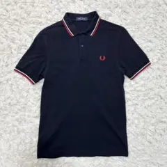 美品 FRED PERRY フレッドペリー m3600 ポロシャツ 黒 白 赤