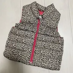 【未使用】ベビーギャップ　ヒョウ柄ダウンベスト　80