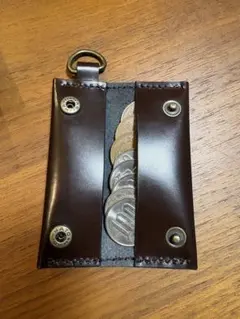 本革　姫路レザー　ミニスティック型コインケース 小銭入れ