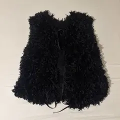 黒いファーベスト Mサイズ