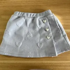ハート模様 水色スカート90cm ブランシェス