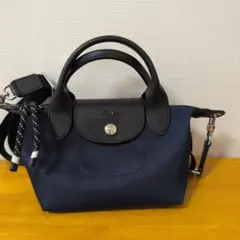 【美品】ロンシャン LONGCHAMP ル・プリアージュ XSサイズ ネイビーのサムネイル
