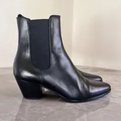 ⭐️未使用品⭐️　CELINE　セリーヌ　ヒールブーツ　ハイヒール　ブラック CELINE(セリーヌ) サイドジップヒールブーツ ブラック×シルバー