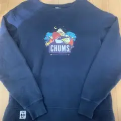 CHUMS キャンプモチーフ スウェット L ネイビー