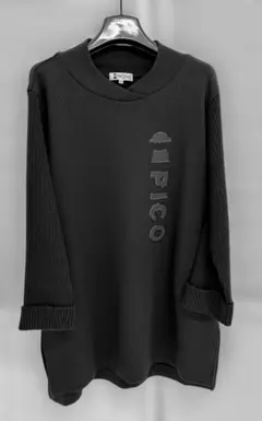 □ STUDIO PICONEコットンワンピースドットラインデザインネイビー40