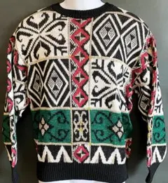 ◇FICCE UOMO(フィッチェ) 熱帯魚モチーフのハンドニット/美品