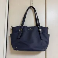 4℃ トートバッグ ネイビー ショルダーバッグ 2WAY