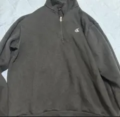 Calvin Klein ハーフジップ スウェット ブラック S