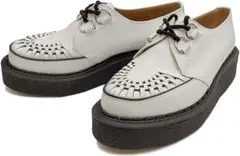 超美品 e coxラバーソール(UK7)ホワイト/ブラック ジョージコックスラバーソール商品一覧／ロックなシューズ専門店