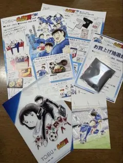 キャプテン翼　缶バッジ＆ポストカード&チラシ　東武百貨店池袋のサムネイル