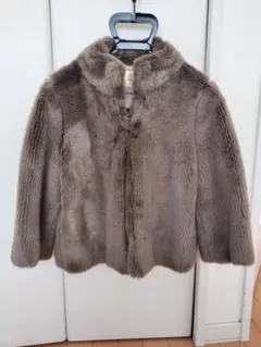 グレー ファー ショートコート