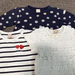 petit main プティマイン　ロンT、Tシャツ　3枚セット　80センチ