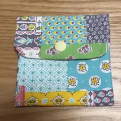 パッチワーク柄 ミニ財布 コンパクト財布