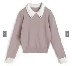 GRL フェザー配色襟付きニットトップス k9368f