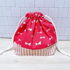 ピンクリボン　お弁当袋